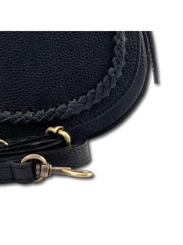 Florence Florence Schultertasche, Umhängetasche Leder schwarz ca. 21cm