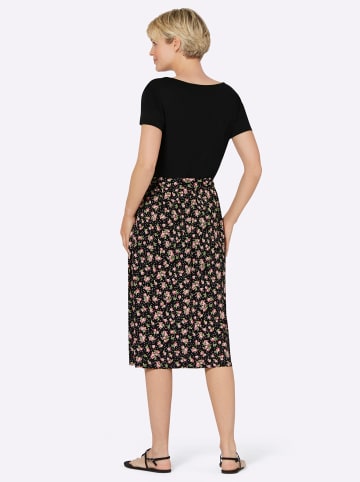 Sieh an! Jersey-Kleid in schwarz-bedruckt