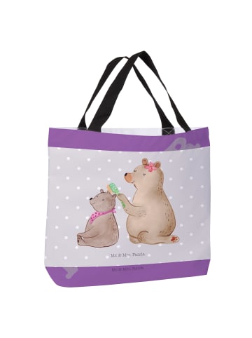 Mr. & Mrs. Panda Totebag Bär Kind ohne Spruch in Grau Pastell