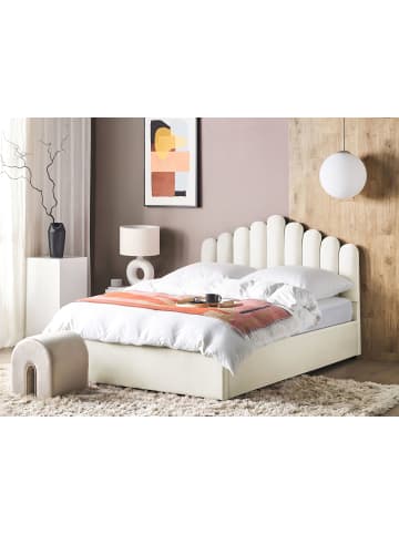 Beliani Doppelbett VINCENNES in Weiß/Schwarz - (W) 187 x (H) 125 x (L) 214 cm
