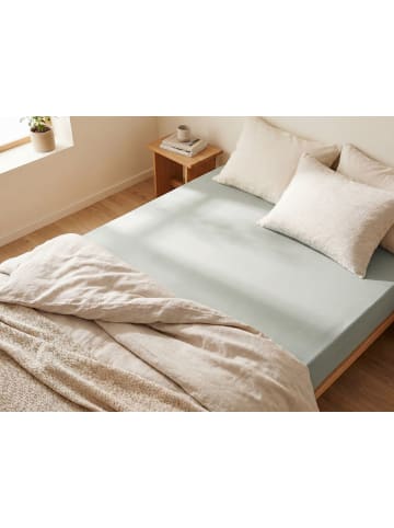 Beliani Bettlaken JANBU in Grün - (W) 90 x (H) 30 x (L) 200 cm