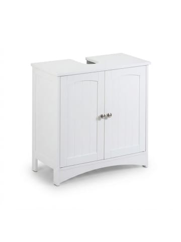 relaxdays Waschbeckenunterschrank in Weiß - (B)60 x (H)60 x (T)31 cm
