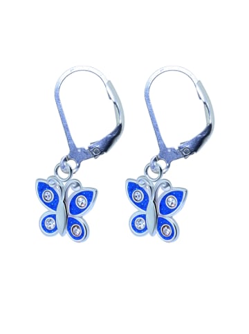 schmuck23 Ohrringe 925 Silber Schmetterling in Blau