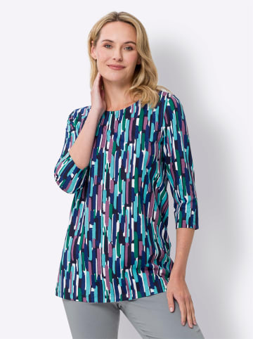 Sieh an! Longshirt in ozean-violett-bedruckt