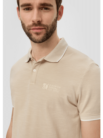 s.Oliver Polo-Shirt kurzarm in Beige