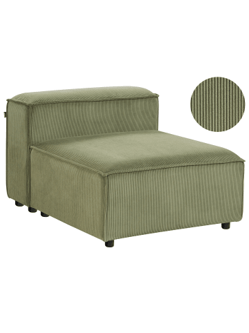 Beliani Sofaelement ARDAL in Grün/Schwarz - (W) 88 x (H) 68 x (L) 120 cm