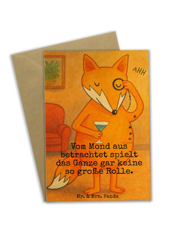 Mr. & Mrs. Panda Grußkarte Fuchs Lord Design mit Spruch in Weiß