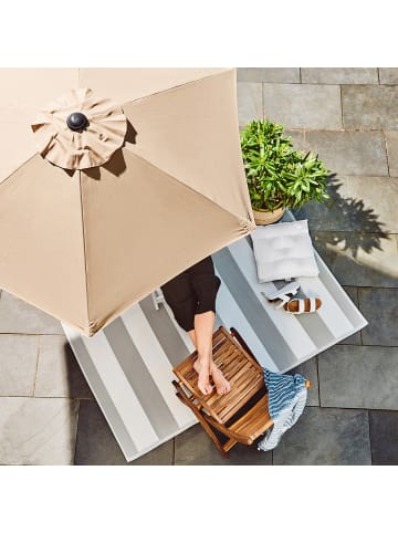 Butlers Sonnenschirm SIESTA mit Schirmständer in Beige