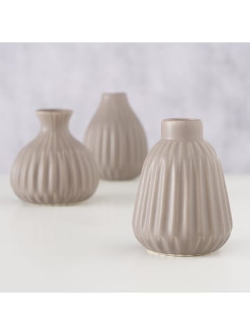 Boltze Vase Esko 3er-Set in grau