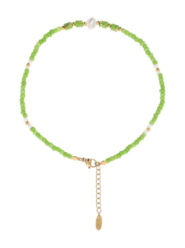 IZIA Women Bracalet With Lobster Clasp in Light Green White