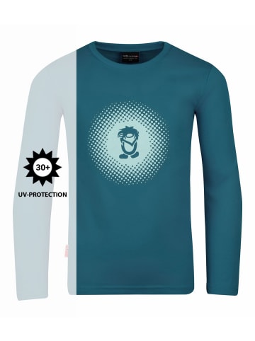 Trollkids Longsleeve "Pointillism" in Blaugrün/Wasserblau