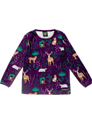 Villervalla Langarmshirt Winter Forest in lila