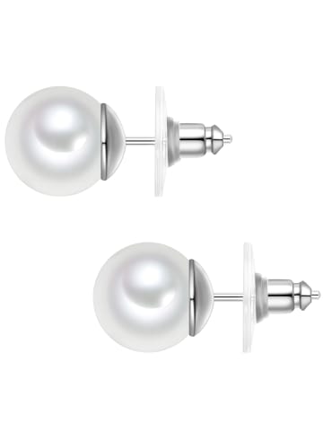 Yokoamii Perlen-Ohrstecker aus Metall-Legierung mit Muschelkernperle in weiß
