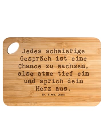 Mr. & Mrs. Panda Hackbrett Spruch Ein schwieriges Gespräch führe... in Braun