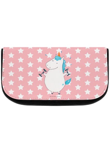Mr. & Mrs. Panda Kosmetiktasche Einhorn Fitness ohne Spruch in Rot Pastell