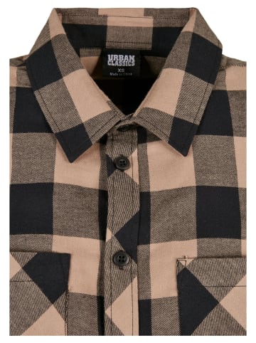 Urban Classics Flanell-Hemden in black/softtaupe