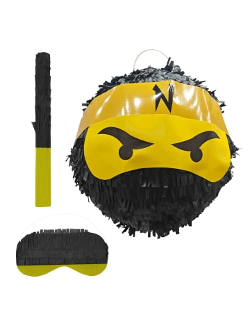 relaxdays 3-tlg. Pinata Set "Ninja" in Schwarz