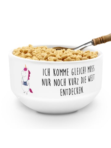 Mr. & Mrs. Panda frühstücksbowl Einhorn Fotograf mit Spruch in Weiß