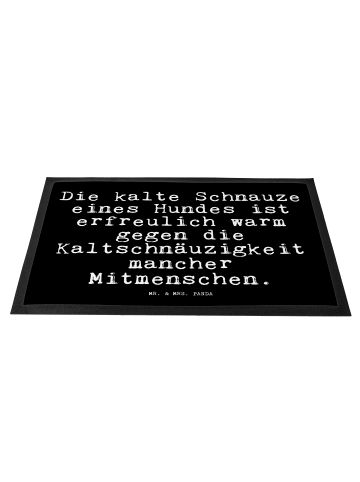 Mr. & Mrs. Panda Fußmatte Die kalte Schnauze eines... mit Spruch in Schwarz