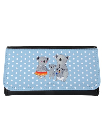 Mr. & Mrs. Panda Portemonnaie für Damen Koala Familie ohne Spruch in Blau Pastell