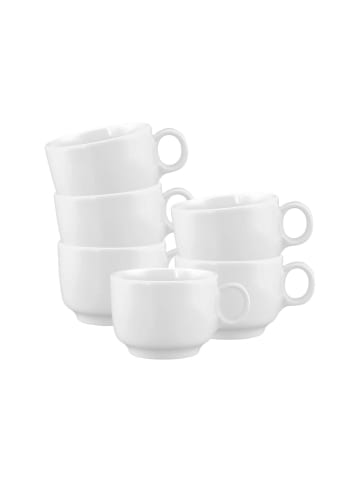 Seltmann Weiden 6er Set Kaffeetassen Sento Home 210 ml weiß in weiß