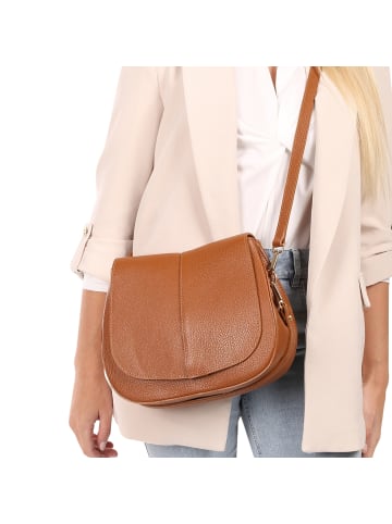 Toscanto Toscanto Umhängetasche Leder braun ca. 27cm