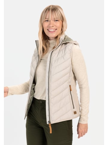 Camel Active Steppweste aus recyceltem Polyester in Beige-Grau
