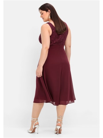 sheego Abendkleid in aubergine