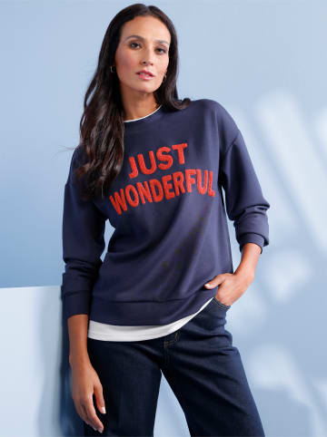 Heine Sweatshirt in marine-weiß