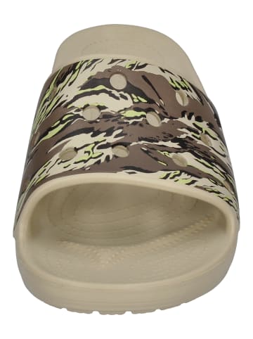 Crocs Pantoletten Classic Printed Camo Slide in natur