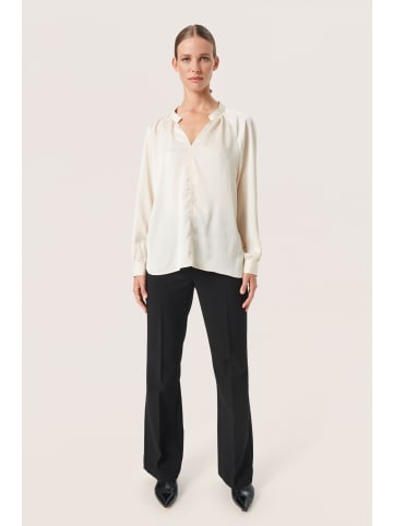 Soaked in Luxury Langarm-Bluse SLIoana Gerade Passform in Whisper White
