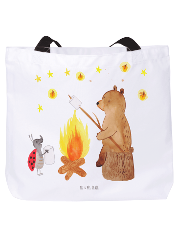 Mr. & Mrs. Panda Reisetasche Bär & Marienkäfer Lagerfeuer ohne S... in Weiß