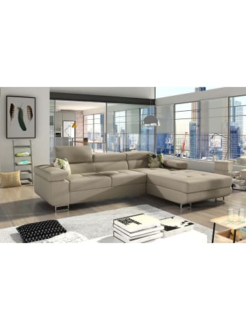 MF Design Amanda Recamiere Rechts in Grau -  (L) 203 x (B) 289 x (H) 85 cm