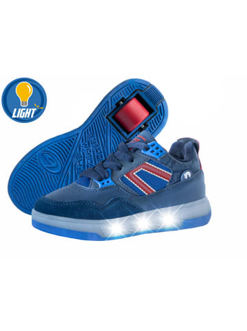 Breezy Rollers Sneakers mit Rollen und LED 2195700 in Blau/ Rot