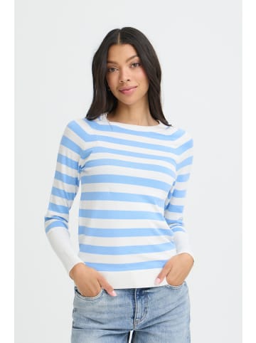 b. young Strickpullover langarm BYMMORLA Tight fit in DELLA ROBBIA BLUE STRIPE