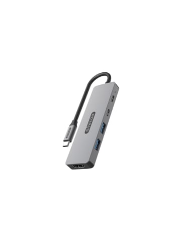 COFI 1453 Sitecom 5-in-1-USB-C-Stromversorgungs-Multiport-Adapter in Grau