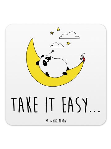 Mr. & Mrs. Panda Untersetzer Set Panda Easy mit Spruch in Weiß
