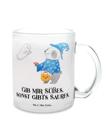 Mr. & Mrs. Panda Teetasse Panda Zauberer mit Spruch in Transparent