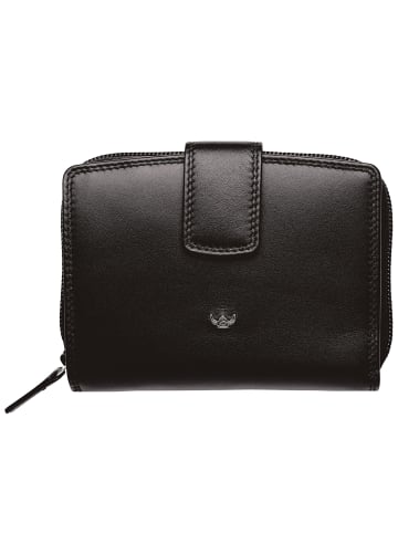 Golden Head Polo Geldbörse RFID Schutz Leder 12 cm schwarz