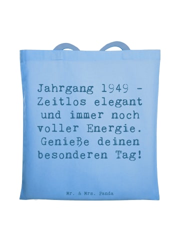 Mr. & Mrs. Panda Jutebeutel Spruch 1949 Geburtstag mit Spruch in Sky Blue