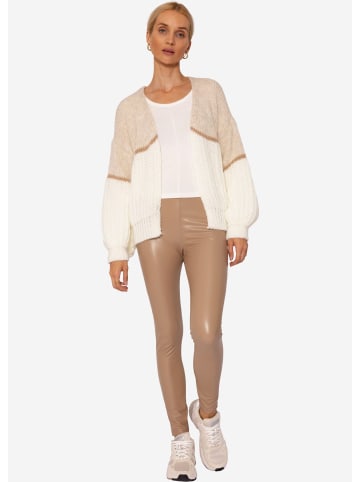 SASSYCLASSY Oversize Strick-Cardigan in Beige