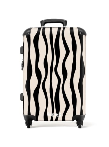 NoBoringSuitCases Suitcase, Handgepäck, Koffer, Trolley, Reisekoffer Beige mit schwarzem