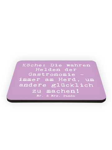 Mr. & Mrs. Panda Magnet Spruch Koch Helden mit Spruch in Lavendeltraum