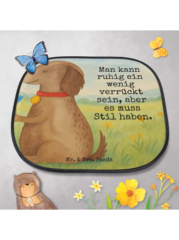 Mr. & Mrs. Panda Sonnenschutz Auto Hund Blume Design mit Spruch in Weiß