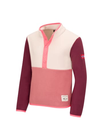 Trollkids Fleece Pullover Flekkefjord in frozen berry