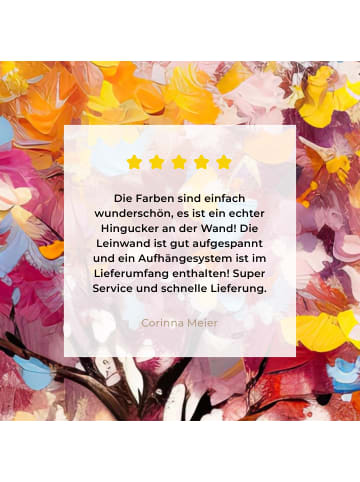 MuchoWow Leinwand bilder Farbiger Baum (BxH)