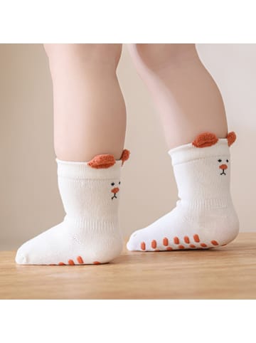 MUNADUNA 5er-Set 'Bärchen' Rutschfeste Baby-Fußbodensocken