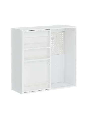 SoBuy Wandregal in Reinweiß - (W) 25.1 x (H) 70.2 x (L) 70 cm