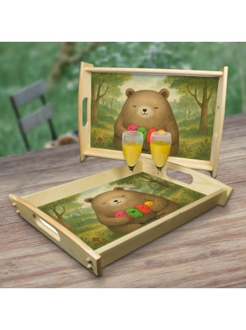 Mr. & Mrs. Panda Dekotablett Bär Gefühl Design ohne Spruch in Weiß