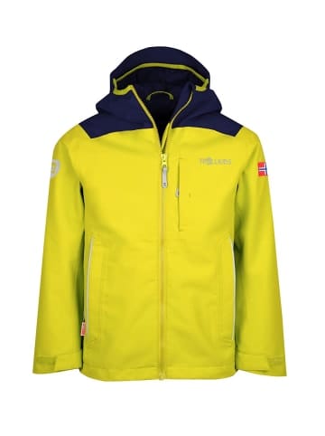 Trollkids Regenjacke "Bergen" in Trübes Gelb/Marineblau